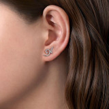 Gabriel & Co. 14k White Gold Kaslique Diamond Stud Earrings - EG13482W45JJ photo 2