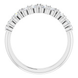 14K White 3/4 CTW Diamond Floral Anniversary Band - 124065600P photo 2