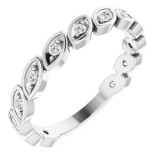 14K White 1/6 CTW Diamond Anniversary Band - 123957600P photo