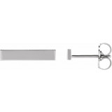 14K White Bar Earring - 871626000P photo