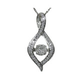 Gems One 14KT White Gold & Diamond Rhythm Of Love Neckwear Pendant  - 1/5 ctw - ROL1127-4WC photo