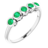 14K White Emerald Ring - 71997600P photo
