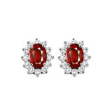 Gems One 14Kt White Gold Diamond (3/8Ctw) & Ruby (1 Ctw) Earring - FE4062-4WCR photo