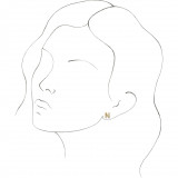 14K Yellow Single Initial N Earring - 86800180P photo 3