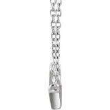 14K White 1/4 CTW Diamond Baguette Bar 16-18 Necklace - 65188560004P photo 2