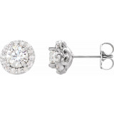 14K White 7/8 CTW Diamond Earrings - 868396020P photo