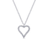 Gabriel & Co. 14k White Gold Eternal Love Diamond Heart Necklace - NK5452W45JJ photo