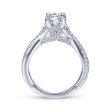Gabriel & Co. 14k White Gold Floral Twisted Engagement Ring - ER14448R4W44JJ photo 2