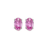 Gems One 14Kt White Gold Pink Sapphire (1 Ctw) Earring - EPO64-4W photo
