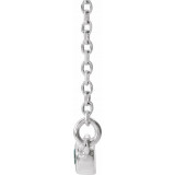 14K White Aquamarine & .08 CTW Diamond Bezel-Set Bar 16-18 Necklace - 86706621P photo 2