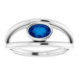 14K White Blue Sapphire Ring - 720126000P photo 3