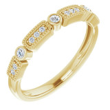 14K Yellow 1/10 CTW Diamond Stackable Ring - 65197760000P photo