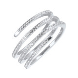 Gems One 14Kt White Gold Diamond (1/4Ctw) Ring - RG11817-4WSC photo