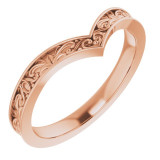 14K Rose Vintage-Inspired V Ring - 51882103P photo