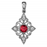 Stanton Color 14k Gold Ruby Pendant photo