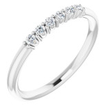 14K White 1/8 CTW Diamond Stackable Ring - 123288600P photo