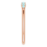 14K Rose Blue Zircon Stackable Ring - 72022627P photo 4