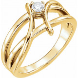 14K Yellow 1/8 CT Diamond Ring - 122904601P photo