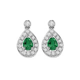 Gems One 14Kt White Gold Diamond (1/6Ctw) & Emerald (1/4 Ctw) Earring - FE4015-4WCE photo