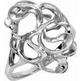 14K White Freeform Ring - 542123125P photo