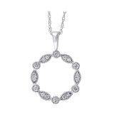 Gems One 14Kt White Gold Diamond (1/8Ctw) Pendant - PD33048-4WD photo