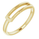 14K Yellow Open Bar Ring - 51742102P photo