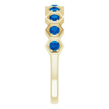 14K Yellow Blue Sapphire Stackable Ring - 71876671P photo 4