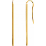 14K Yellow Vertical Bar Earrings - 651815100P photo