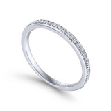 Gabriel & Co. 14k White Gold Contemporary Anniversary Wedding Band - WB7537W44JJ photo 3