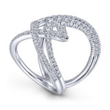 Gabriel & Co. 14k White Gold Kaslique Diamond Ring - LR51496W45JJ photo 3