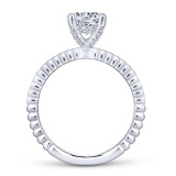 Gabriel & Co. 14k White Gold Contemporary Straight Engagement Ring - ER13911R4W44JJ photo 2