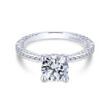 Gabriel & Co. 14k White Gold Contemporary Straight Engagement Ring - ER13911R4W44JJ photo