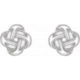 14K White Knot Earrings - 65280560002P photo 2