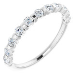 14K White 1/2 CTW Diamond Anniversary Band - 1236756025P photo