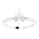 14K White Starburst Ring - 51945101P photo 3