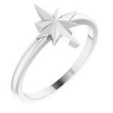 14K White Starburst Ring - 51945101P photo