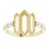 14K Yellow 1/8 CTW Diamond Geometric Ring - 123966601P photo 3