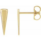 14K Yellow 12x3.27 mm Triangle Earrings - 86761601P photo
