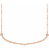 14K Rose Freeform Bar 16-18 Necklace - 86618602P photo