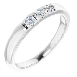 14K White 1/5 CTW Diamond French-Set Anniversary Band - 124030602P photo