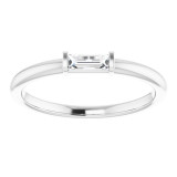 14K White 1/6 CTW Diamond Stackable Ring - 122887605P photo 3