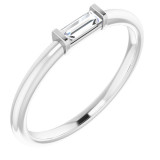 14K White 1/6 CTW Diamond Stackable Ring - 122887605P photo