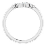 14K White  1/8 CTW Diamond Matching Band - 124036612P photo 2