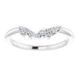 14K White  1/8 CTW Diamond Matching Band - 124036612P photo 3