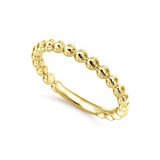 Gabriel & Co. 14k Yellow Gold Beaded Fashion Stackable Ring photo 3