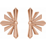 14K Rose Starburst Earrings - 87028602P photo 2