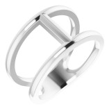 14K White 11.3 mm Negative Space Ring - 51643101P photo