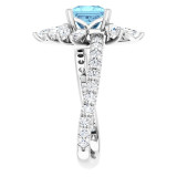 14K White Aquamarine & 1 1/6 CTW Diamond Ring - 72062600P photo 4