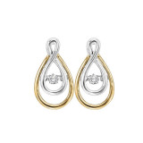 Gems One 14KT White & Yellow Gold & Diamond Rhythm Of Love Fashion Earrings  - 1/8 ctw - ROL2008-4YWC photo
