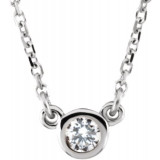 14K White 1/6 CT Diamond Solitaire 18 Necklace - 6113460002P photo